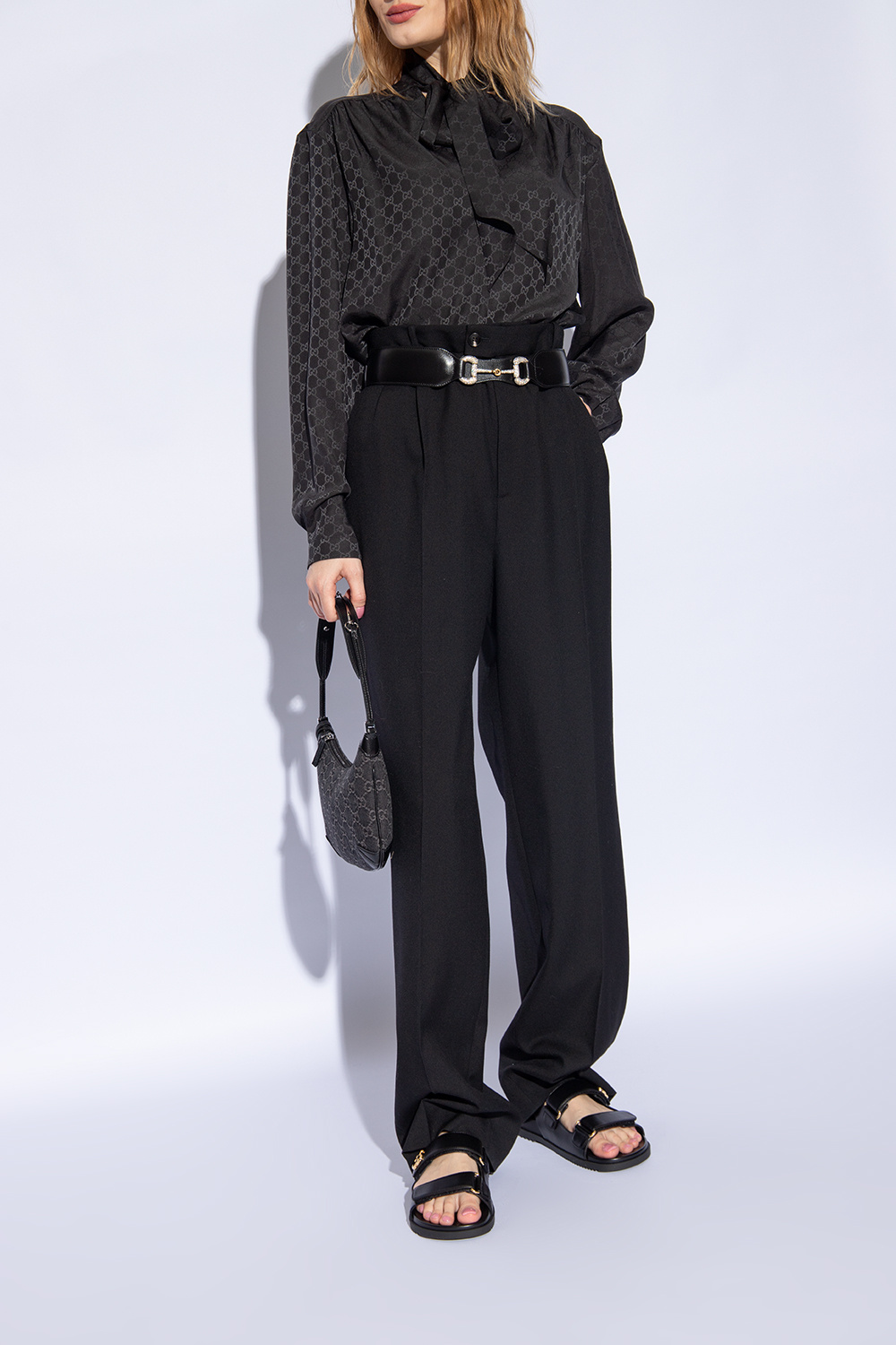【Luna】GUCCI レース ブラックソックス フリーサイズ フローラル レース アンクル ソックスブラック フローラル